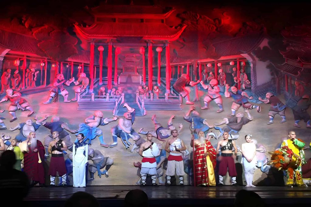 Red Theatre Beijing interior view with stage and audience seats
