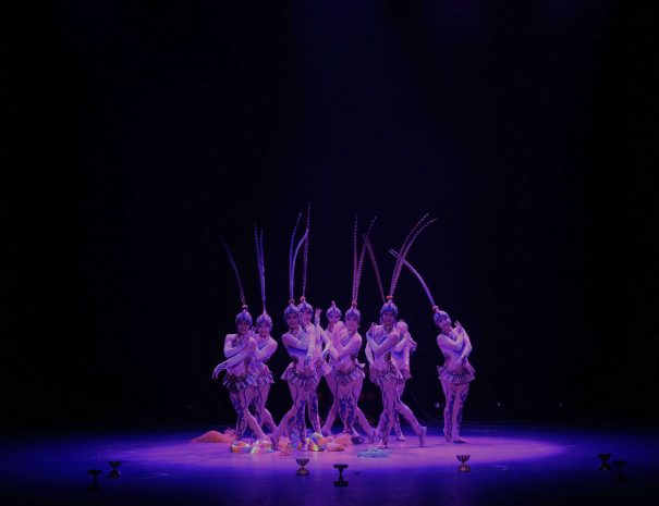 Chaoyang Theatre acrobatics show featuring Chinese performers on stage in Beijing